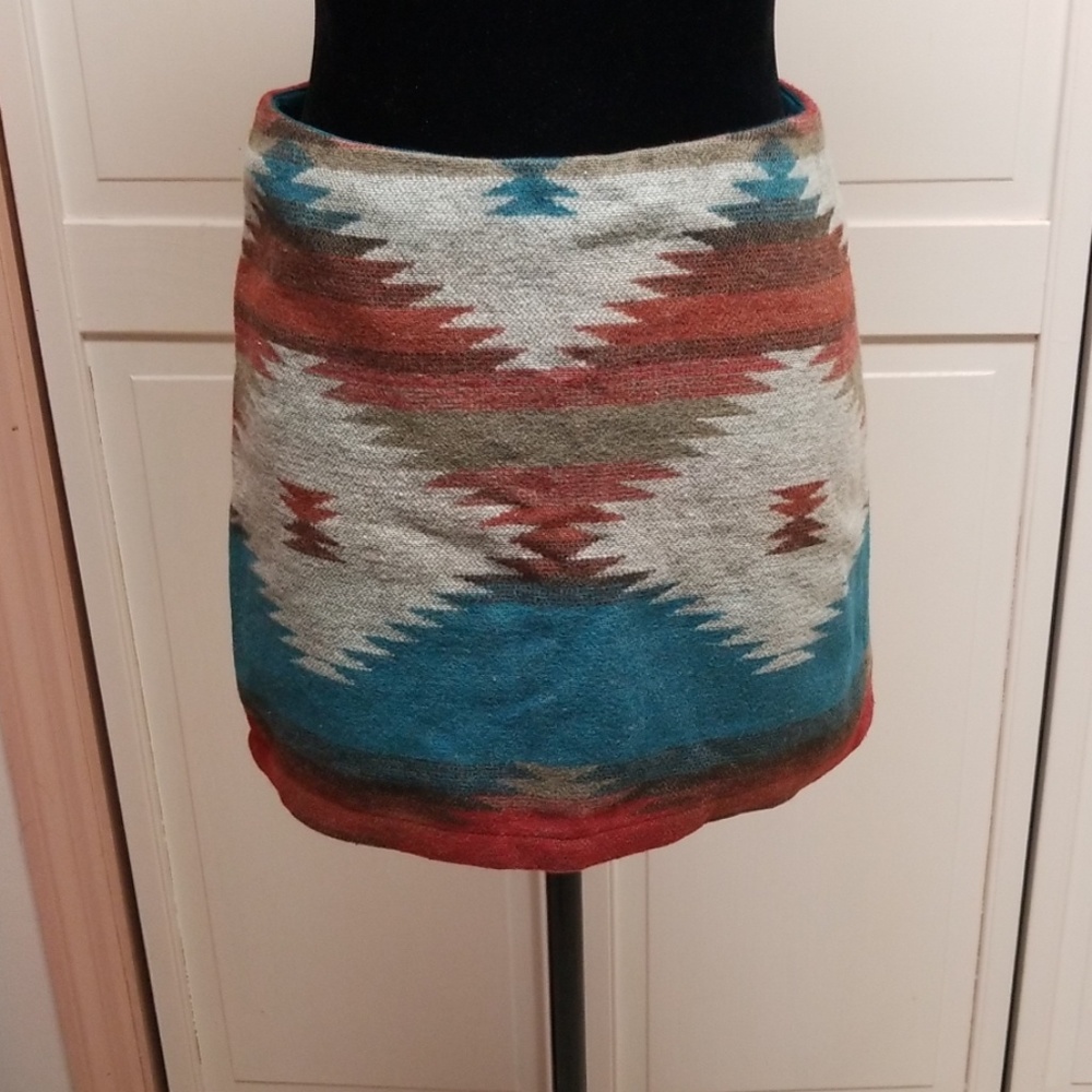 Fall native print skirt